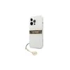 Dėklas GUESS HARD CASE GUHCP13SKB4GBR IPHONE 13 MINI RUDA DIRŽELĖ CHARM SKAIDRUS