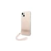 Apple iPhone 14 Plus Guess dėklas 4G Print Strap (GUOHCP14MH4STP) rožinės spalvos