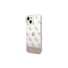 Dėklas Guess GUHCP14LHG4MHP iPhone 14 Pro 6,1 colio eilučių / rožinės spalvos kietojo dėklo 4G šablono scenarijus