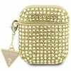 Guess dėklas, skirtas AirPods 1 / 2 GUA2HDGTPD auksinis Rhinestone Triangle Charm