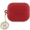 Dėklas Guess 3D Rubber 4G Diamond Charm - AirPods Pro 2 Case (Raudona)
