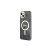 Apple iPhone 14 PRO Guess dėklas 4G Print MagSafe + Belaidis Įkroviklis (GUBPP14LHJEACSA) juodos spalvos