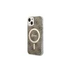Apple iPhone 14 Pro Max Guess dėklas 4G Print MagSafe + Belaidis Įkroviklis (GUBPP14LH4EACSK) rudos spalvos