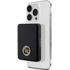 Guess Powerbank indukcinis 5W GUPBM3AL4DMK 3000mAh juodos spalvos MagSafe 4G Strassed Metal Logo