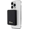 Guess Powerbank indukcinis 5W GUPBM3ALGSGK 3000mAh juodos spalvos MagSafe Metal Script Logo