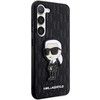 Karl Lagerfeld KLHCS23SSAKLHKPK S23 S911 kietas dėklas juodas/juodas Saffiano Monogram Ikonik