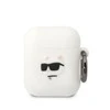 Dėklas Karl Lagerfeld KLA2RUNCHH AIRPODS 1/2 COVER Baltas/Baltas SILICONE CHUPETTE HEAD 3D