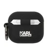 Karl Lagerfeld 3D Logo NFT Karl Head silikoninis dėklas ausinėms AirPods 3 juodos spalvos