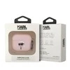 Apple AirPods 3 Karl Lagerfeld silikoninis Karl Head 3D light ausinių dėklas rožinės spalvos