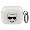 Apple AirPods 3 ausinių dėklas Karl Lagerfeld Glitter Choupette (KLA3UCHGS) sidabrinės spalvos
