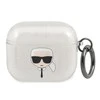 Apple AirPods 3 ausinių dėklas Karl Lagerfeld Glitter Karl`s Head (KLA3UKHGS) sidabrinės spalvos