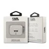 Apple AirPods 3 ausinių dėklas Karl Lagerfeld Glitter Karl`s Head (KLA3UKHGS) sidabrinės spalvos