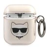 Apple AirPods ausinių dėklas Karl Lagerfeld Glitter Choupette (KLA2UCHGD) aukso spalvos