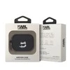 Apple AirPods Pro 2 Karl Lagerfeld silikoninis Choupette Head 3D ausinių dėklas juodos spalvos