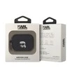 Apple AirPods Pro 2 Karl Lagerfeld silikoninis Karl Head 3D ausinių dėklas juodos spalvos