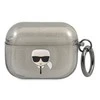 Apple AirPods Pro ausinių dėklas Karl Lagerfeld Glitter Karl`s Head (KLAPUKHGK) juodos spalvos