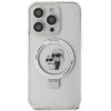 Apple iPhone 11 / XR Karl Lagerfeld dėklas Ring Stand Karl&amp;Choupettte MagSafe (Klhmn61hmrskch) baltos spalvos