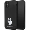 Apple iPhone 11 Karl Lagerfeld dėklas Silicone C Metal Pin (KLHCN61SMHCNPK) juodos spalvos