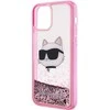 Apple iPhone 12 / 12 Pro Karl Lagerfeld dėklas Glitter Choupette Head (KLHCP12MLNCHCP) rožinės spalvos
