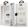 Karl Lagerfeld KLHCP12MLNCHCS Apple iPhone 12/12 Pro 6,1″ sidabrinis kietas dėklas Glitter Choupette Head