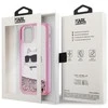 Apple iPhone 12 / 12 Pro Karl Lagerfeld dėklas Glitter Choupette Head (KLHCP12MLNCHCP) rožinės spalvos