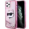 Apple iPhone 12 / 12 Pro Karl Lagerfeld dėklas Glitter Choupette Head (KLHCP12MLNCHCP) rožinės spalvos