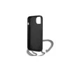 Apple iPhone 13 Karl Lagerfeld dėklas odinis Textured And Chain (KLHCP13MPMK) juodos spalvos