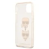Dėklas Karl Lagerfeld HARDCASE KLHCP13SKCTUGLGO IPHONE 13 MINI GLITTER KARL'S&amp;CHOUPETTE GOLD