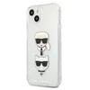 Dėklas Karl Lagerfeld HARDCASE KLHCP13SKCTUGLS IPHONE 13 MINI GLITTER KARL'S&amp;CHOUPETTE Sidabrinis
