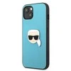 Dėklas Karl Lagerfeld KLHCP13SPKMB IPHONE 13 MINI 5.4 "Mėlynas/Mėlynas HARDCASE LEATHER IKONIK KARL`S HEAD METAL