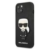 Dėklas Karl Lagerfeld Hardcase Saffiano Ikonik Karl`s Patch KLHCP13SOKPK galinis dangtelis, Apple, iPhone 13 mini, TPU, Juodas, 5,4 "