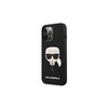 Dėklas Karl Lagerfeld KLHCP13SSLKHBK iPhone 13 mini 5,4" juoda/juodas hardcase Silicone Karl's Head