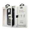 Dėklas Karl Lagerfeld Hardcase Saffiano Ikonik Karl`s Patch KLHCP13SOKPK galinis dangtelis, Apple, iPhone 13 mini, TPU, Juodas, 5,4 "