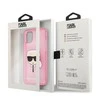 Dėklas Karl Lagerfeld HARDCASE KLHCP13SKHTUGLP IPHONE 13 MINI GLITTER KARL'S HEAD Rožinis