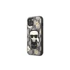 Dėklas Apple iPhone 13 Mini Karl Lagerfeld Flower Ikonik Karl (KLHCP13SPMNFIK1) pilkos spalvos
