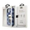 Apple iPhone 13 Mini Karl Lagerfeld dėklas Monogram Ikonik Patch mėlynos spalvos