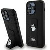 Apple iPhone 13 Pro Karl Lagerfeld dėklas Gripstand Saffiano Choupette Pins (KLHCP13LGSACHPK) juodos spalvos
