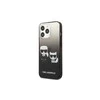 Apple iPhone 13 Pro Karl Lagerfeld dėklas Gradient Ikonik Karl &amp; Choupette (KLHCP13LTGKCK) juodos spalvos
