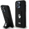 Apple iPhone 13 Pro Max Karl Lagerfeld dėklas Gripstand Saffiano Karl&amp;Choupette Pins (KLHCP13XGSACHPK) juodos spalvos
