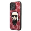 Apple iPhone 13 Pro Max Karl Lagerfeld dėklas Monogram Ikonik Patch raudonos spalvos