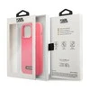 Apple iPhone 13 Pro Max Karl Lagerfeld dėklas Silicone Plaque (KLHCP13XSLMP1PI) rožinės spalvos