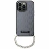 Apple iPhone 14 Karl Lagerfeld dėklas Saffiano Monogram Chain (KLHCP14SSACKLHPG) sidabrinės spalvos