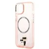 Apple iPhone 14 Plus Karl Lagerfeld dėklas Iconic Karl&amp;Choupette Magsafe (KLHMP14MHNKCIP) rožinės spalvos