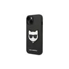 Dėklas Karl Lagerfeld KLHCP14MSAPCHK IPHONE 14 PLUS / 15 PLUS 6.7 "HARDCASE JUODA / Juodas SAFFIANO CHOUPETTE HEAD PATCH