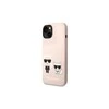 Apple iPhone 14 Plus Karl Lagerfeld dėklas silikoninis Karl & Choupette Magsafe (KLHMP14MSSKCI) rožinės spalvos