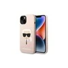Dėklas Karl Lagerfeld KLHMP14MSLKHLP IPHONE 14 PLUS / 15 PLUS 6.7 "HARDCASE LIGHT Rožinis / LIGHT Rožinis SILICONE KARL`S HEAD MAGSAFE