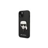 Dėklas Karl Lagerfeld KLHCP14MSAPKHK IPHONE 14 PLUS / 15 PLUS 6.7 "Juodas / Juodas HARDCASE SAFFIANO KARL`S HEAD PATCH