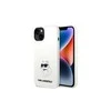 Apple iPhone 14 Plus Karl Lagerfeld dėklas silikoninis Choupette MagSafe (KLHMP14MSNCHBCH) baltos spalvos