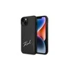Dėklas Apple iPhone 14 Plus Karl Lagerfeld Signature Logo Cardslot (KLHCP14MCSSK) juodos spalvos