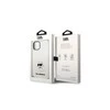 Apple iPhone 14 Plus Karl Lagerfeld dėklas silikoninis Choupette MagSafe (KLHMP14MSNCHBCH) baltos spalvos